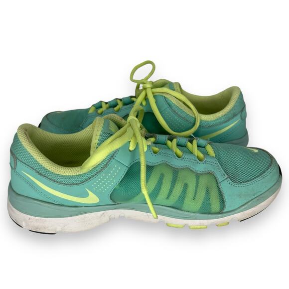 Nike Flex Women's Training Sneakers Size 8.5 Blue Yellow Waffle Running Walking - Picture 8 of 12